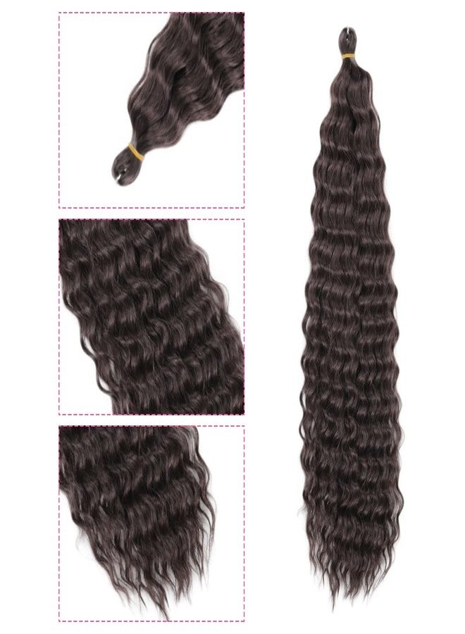 Dsoar Water Wave Twist Crochet Hair Deep Twist Hair Bundles Synthetic Curly Braiding Hair Extension Ombre Curl Braiding Hairpiece, 22Inch 3 Packs - Image 4